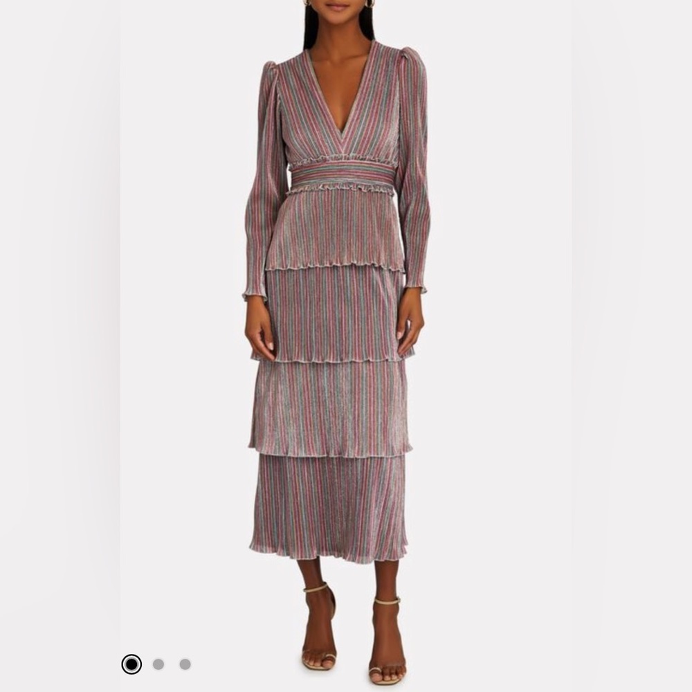 SAYLOR Alison Dress in Metallic Rainbow.